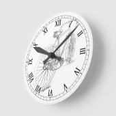 自転車用壁掛け ラウンド壁時計 (傾斜)