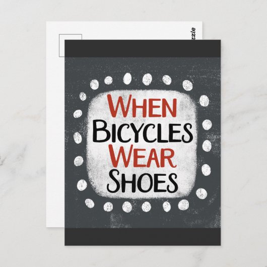 自転車用衣服靴はがき ポストカード (正面/裏面)