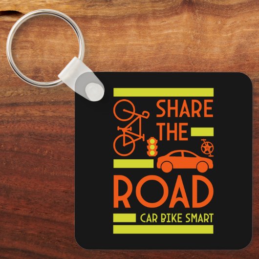 自転車用道路の安全性 キーホルダー (正面)