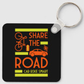 自転車用道路の安全性 キーホルダー (裏面)