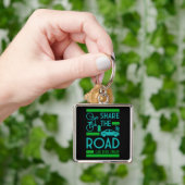 自転車用道路の安全性 キーホルダー (手)