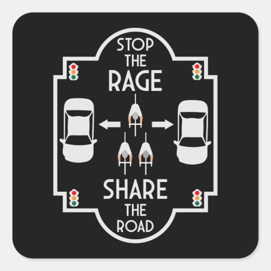 自転車用道路の安全性 スクエアシール (正面)