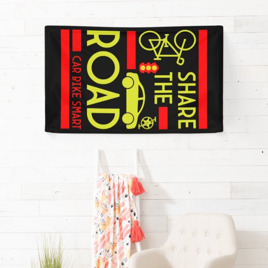 自転車用道路の安全性 横断幕 (インサイチュ)