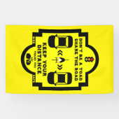 自転車用道路の安全性 横断幕 (横)