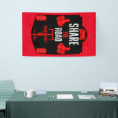 自転車用道路の安全性 横断幕 (トレードショー)