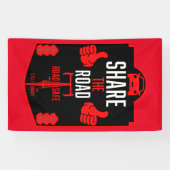 自転車用道路の安全性 横断幕 (横)