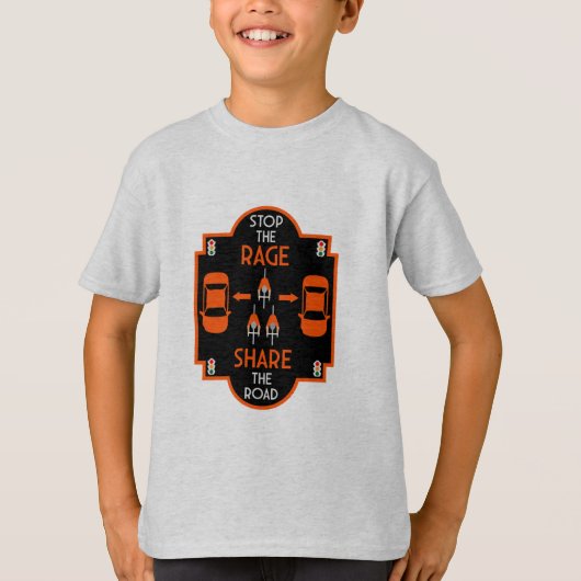自転車用道路の安全性 Tシャツ (正面)