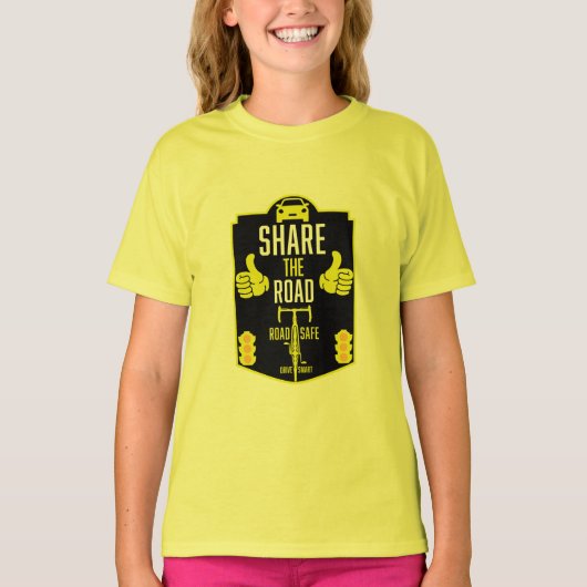 自転車用道路の安全性 Tシャツ (正面)