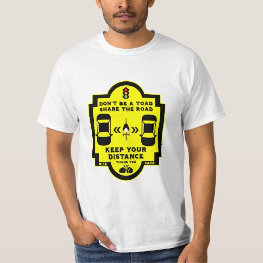 自転車用道路の安全性 Tシャツ (正面)