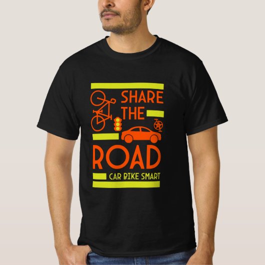 自転車用道路の安全性 Tシャツ (正面)