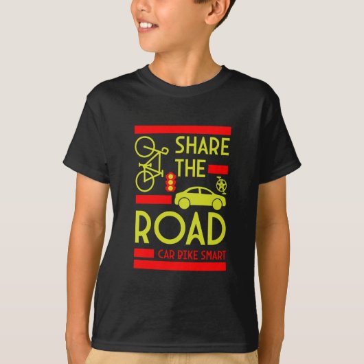 自転車用道路の安全性 Tシャツ (正面)
