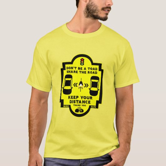 自転車用道路の安全性 Tシャツ (正面)