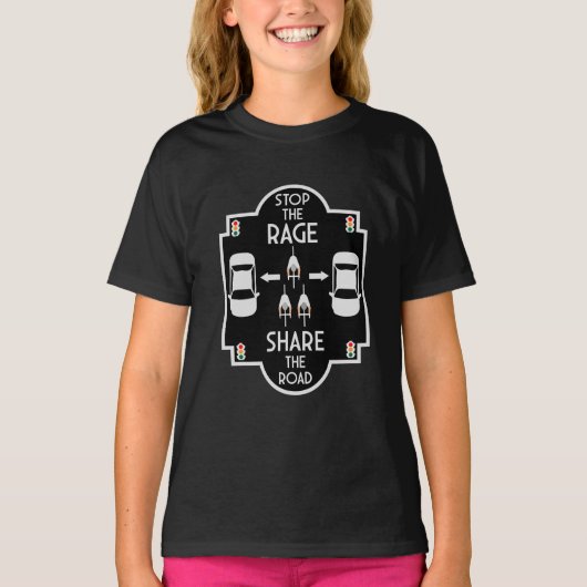 自転車用道路の安全性 Tシャツ (正面)