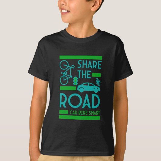 自転車用道路の安全性 Tシャツ (正面)