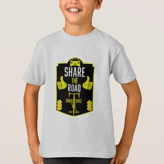 自転車用道路の安全性 Tシャツ (正面)