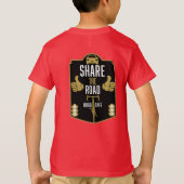 自転車用道路の安全性 Tシャツ (裏面)