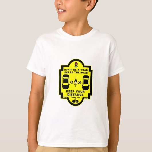 自転車用道路の安全性 Tシャツ (正面)