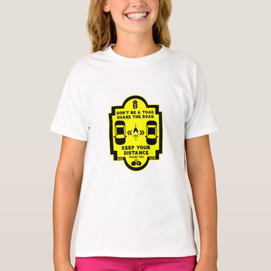 自転車用道路の安全性 Tシャツ (正面)