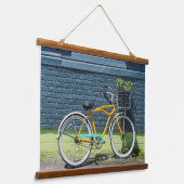 自転車素朴の壁 吊り下げ型タペストリー (傾斜あり)