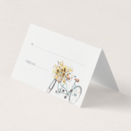 自転車素朴ひまわり水結婚色の写真