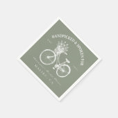 自転車素朴フローラシャワー スタンダードカクテルナプキン (角)