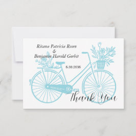 自転車結婚の サンキューカード