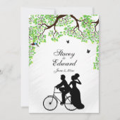 自転車結婚式招待状 招待状 (正面)