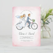 自転車結婚式招待状 招待状 (スタンド正面)
