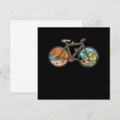 自転車自然森林山野外ギフト 招待状 (正面/裏面)