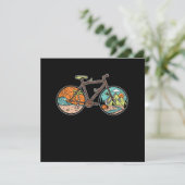 自転車自然森林山野外ギフト 招待状 (スタンド正面)