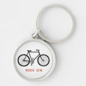 自転車自転車カスタムヴィンテージ引用文 キーホルダー (正面)