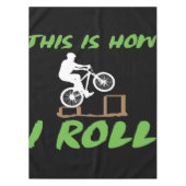 自転車自転車バイクもしくは自転車に乗る人-ユニークサイクリング愛好者ギフト テーブルクロス (正面)