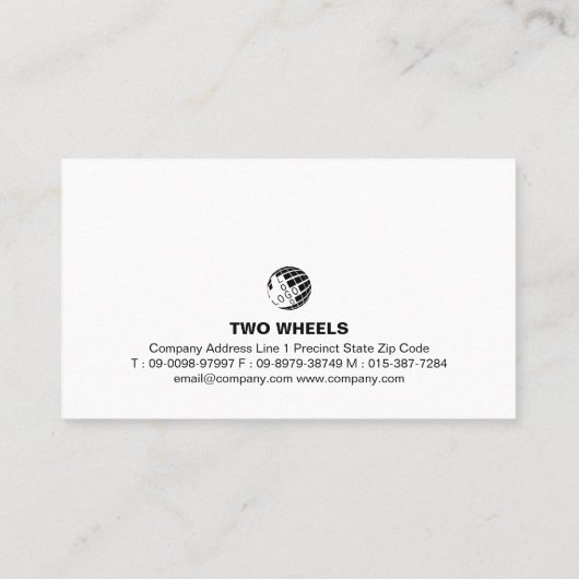 自転車自転車修理自転車用ビジネスカード 名刺 (裏面)