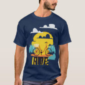 自転車自転車自転車乗り Tシャツ (正面)
