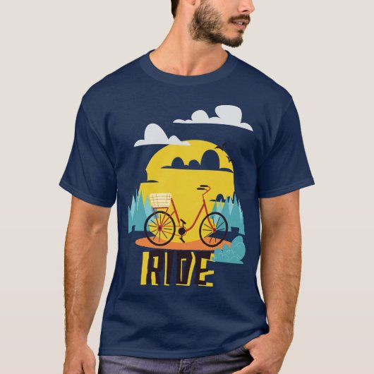 自転車自転車自転車乗り Tシャツ (正面)