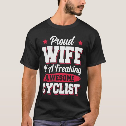 自転車自転車自転車自転車自転車自転車サイクリングサイクリスト妻 Tシャツ (正面)