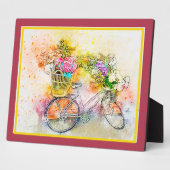 自転車花プラーク フォトプラーク (側面)