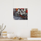 自転車落書き – ポスター (キッチン)