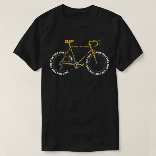 自転車解剖学かわいいサイクリングはライフ969 Tシャツ (デザイン正面)