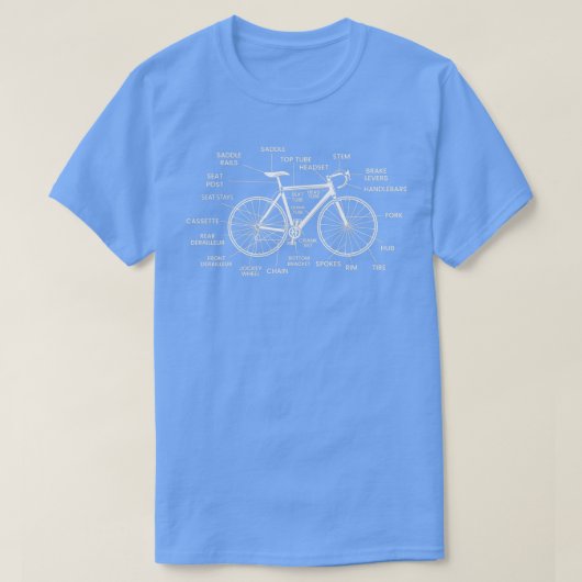 自転車解剖学(2) Tシャツ (デザイン正面)