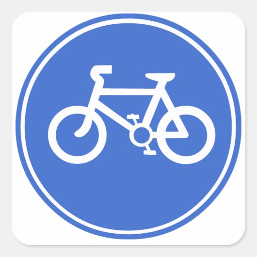 自転車記号 スクエアシール (正面)