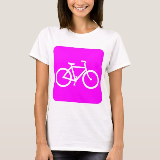自転車記号 – マゼンタ Tシャツ (正面)