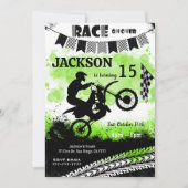 自転車誕生日招待状、ボーイ招待状 招待状 (正面)