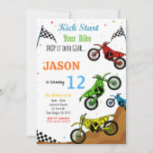 自転車誕生日招待状 招待状 (正面)