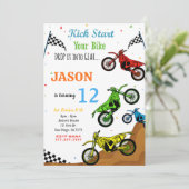 自転車誕生日招待状 招待状 (スタンド正面)