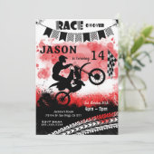 自転車誕生日招待状 招待状 (スタンド正面)