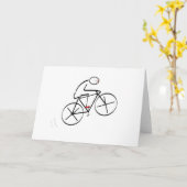 自転車誕生日 カード (黄色い花)