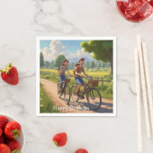 自転車誕生日 スタンダードカクテルナプキン (インサイチュ)