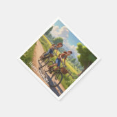 自転車誕生日 スタンダードカクテルナプキン (角)