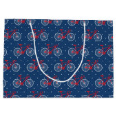 自転車赤と白 ラージペーパーバッグ (裏面)